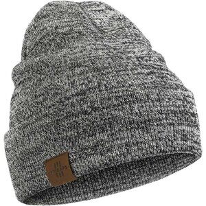Men and Women Black/White Acrylic Stretchy Daily Knit Warm Winter Beanie Hats